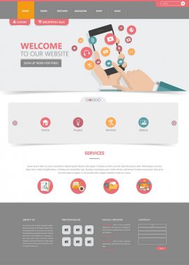 Temizlik Modern Web sitesi arayüzü şablonu