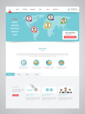 Fantezi arka plan ile Web sitesi tasarımı