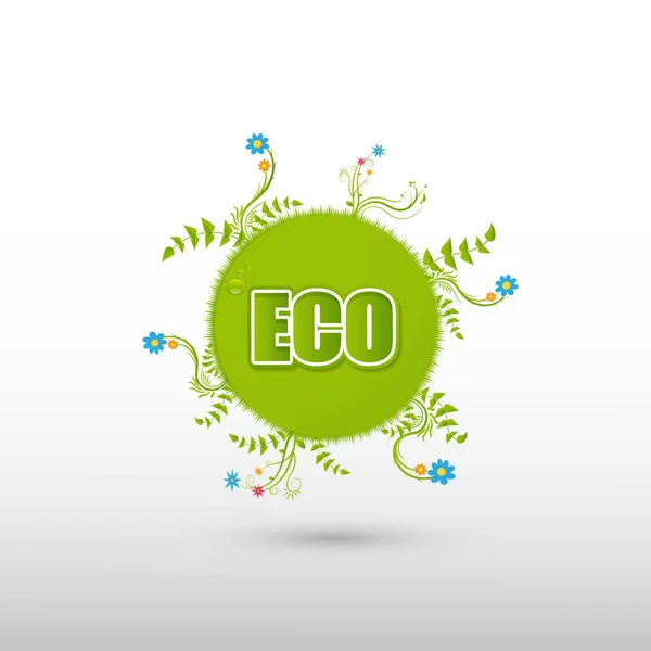 Eco Label Design. — Stock Vector