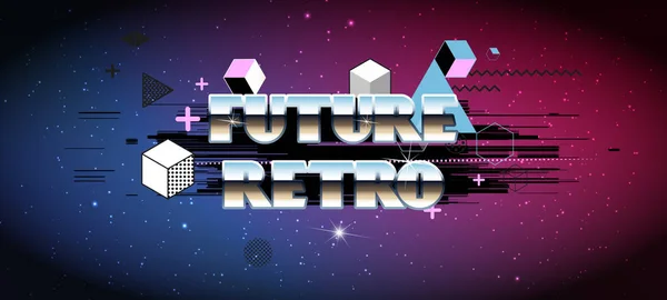 80s retro bilim-kurgu arka plan 