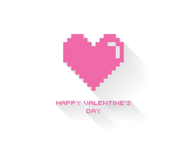 Фиолетовое сердце - открытка ко Дню святого Валентина — стоковый вектор