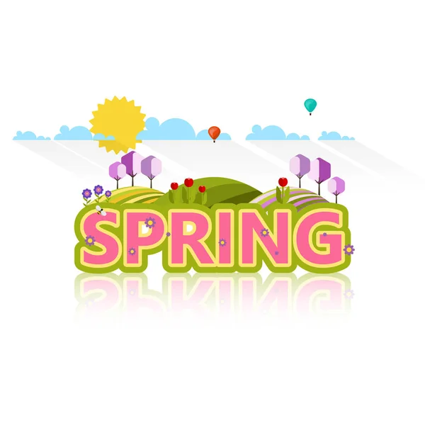 Spring Lettering Design — Stock Vector