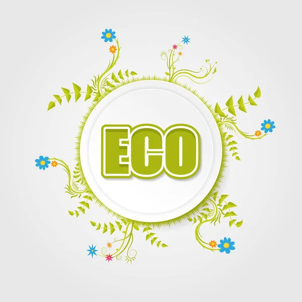 Abstrato Eco Label Design —  Vetores de Stock