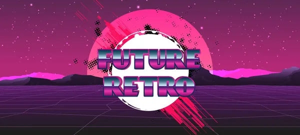 stock vector 80s Retro Sci-Fi Background 