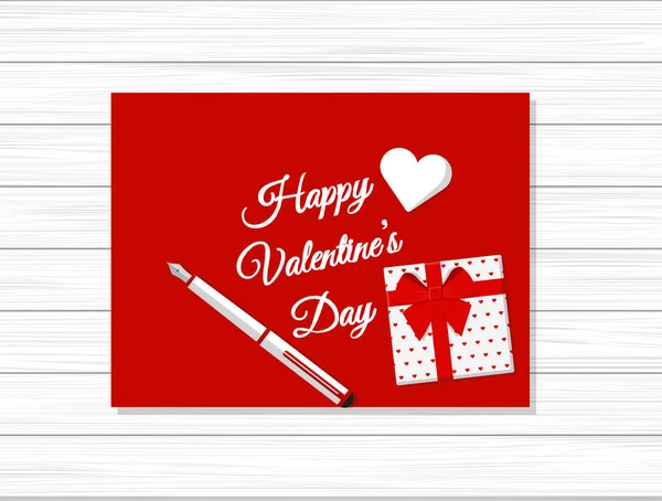 Valentine's Day Romantic Composition — Stock Vector