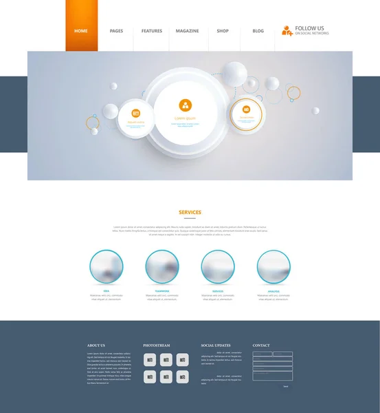 Modèle de site Web moderne — Image vectorielle