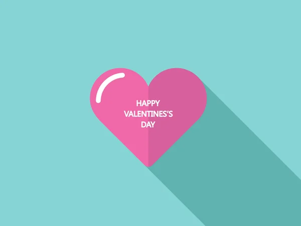Bíbor szív - Valentin-napi üdvözlőlap — Stock Vector