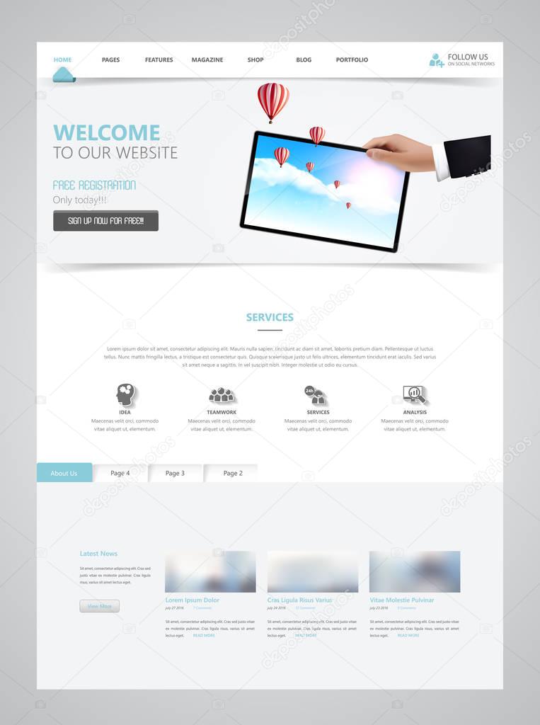 Clean Modern Website Interface Template