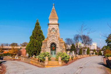 Yeraltı girişine kavşak üzerinde Oakland mezarlığı, Atlanta, ABD