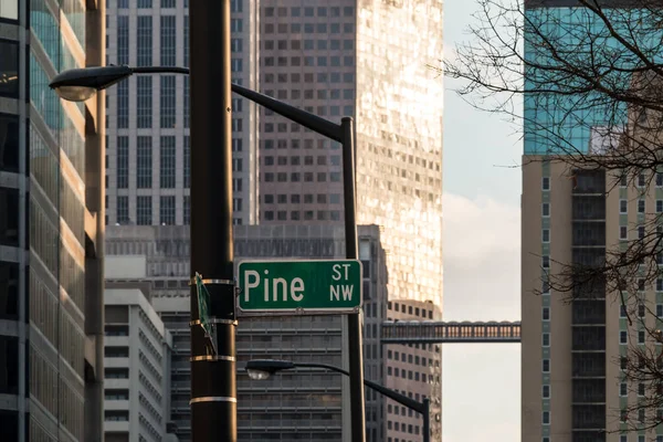 Composição de fachadas de arranha-céus, Centro de Atlanta, EUA — Fotografia de Stock