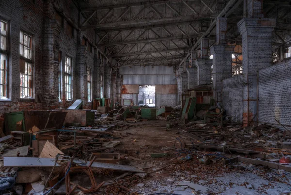 Atölye terk edilmiş fabrikası, Hdr — Stok fotoğraf