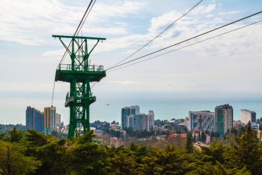 Teleferik üzerinden şehir, Sochi, Rusya Federasyonu