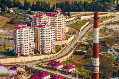 Soçi, Rusya'nın havadan görünümü