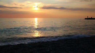 Deniz günbatımı görünümü