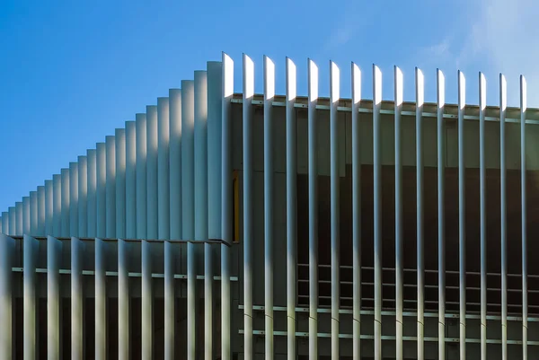 Steel facade of parking building — Stock Photo, Image