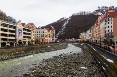 Manzara Krasnaya Polyana, Sochi, Rusya Federasyonu