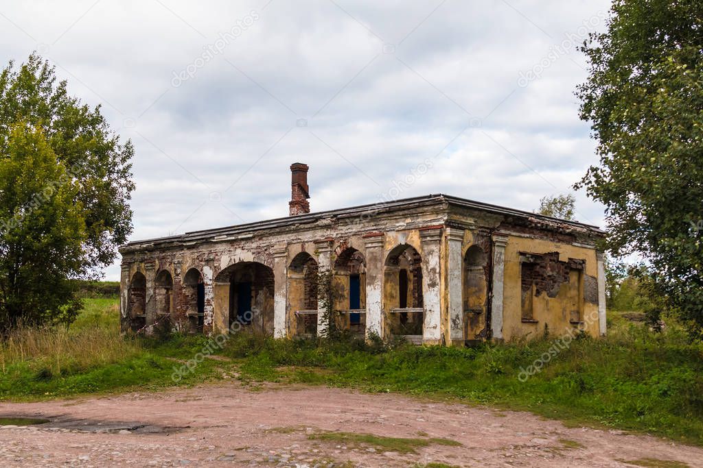 Abandoned guardhouse in Annenkrone, Vyborg, Russia