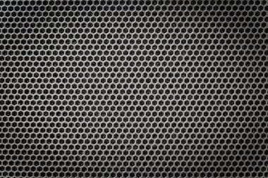 Siyah arka plan ızgara çelik