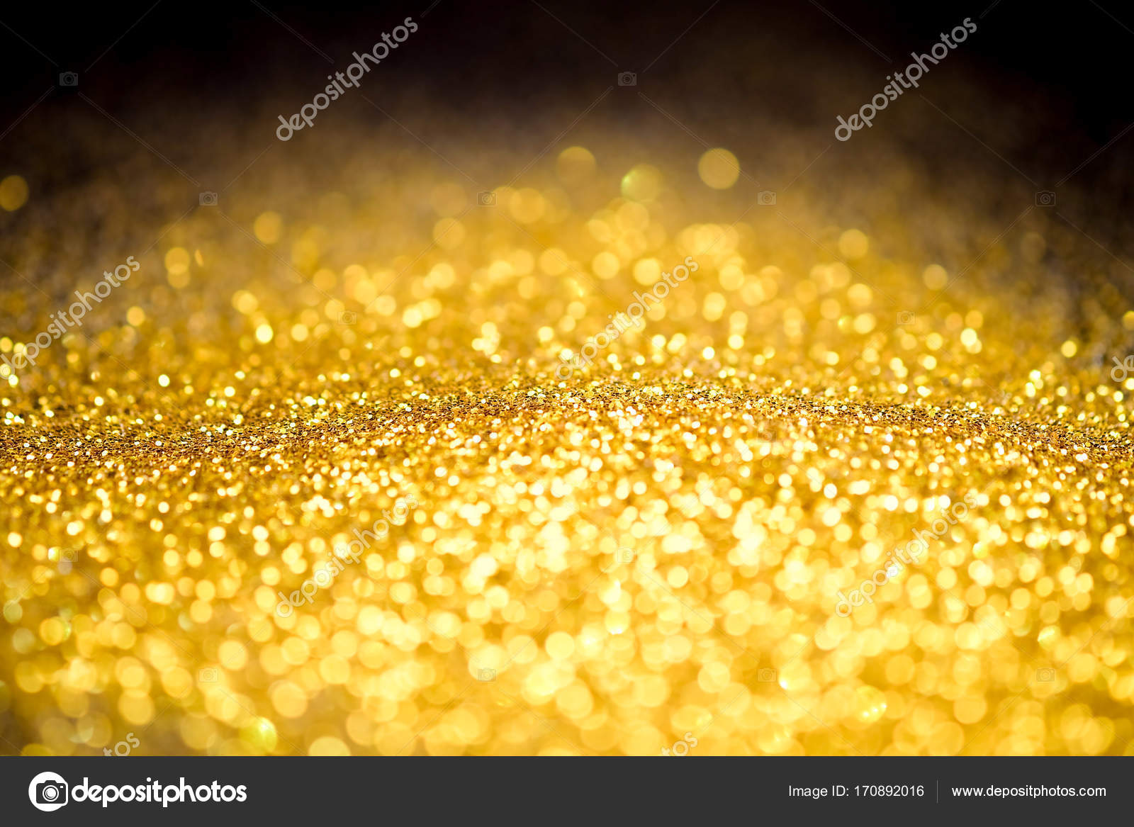 Gold Dust Powder Sparkling Glitter Abstract Background Texture