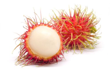 Rongrien Rambutan beyaz arka planda, meyve Tayland