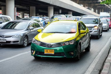 Bangkok Tayland - 14 Ekim 2016: trafik tıkanıklığı sorunu Bangkok'ta çözülmesi gerekir