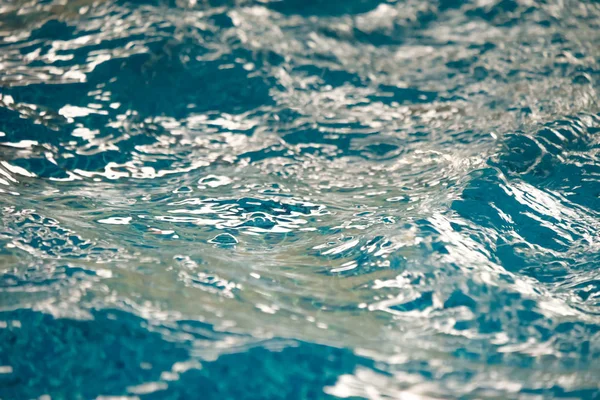 Vlny Bazén Vodou Zblízka Texturu Pozadí — Stock fotografie