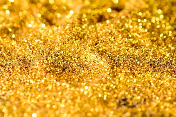 Polvilhe Ouro Poeira Brilhante Fundo Preto Com Espaço Cópia — Fotografia de Stock