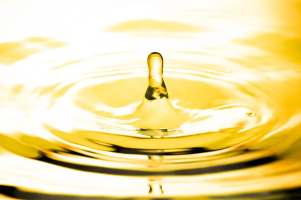 Liquid gold drop and ripple ,abstract background