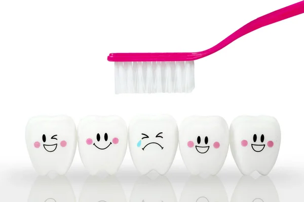 Toys Teeth Smiling Mood Isolated White Background Clipping Path — Stock Photo, Image