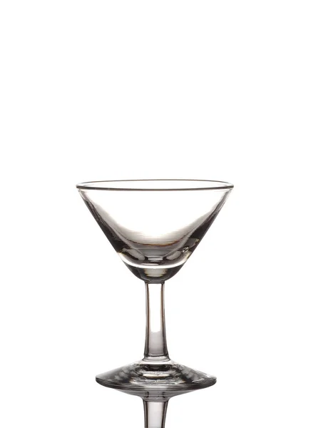 Vidrio Martini Vacío Aislado Sobre Fondo Blanco — Foto de Stock