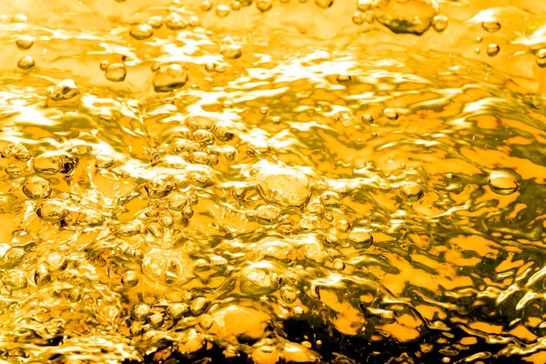 Liquid Gold Bubbles in Water or Oil, Beautiful abstract background