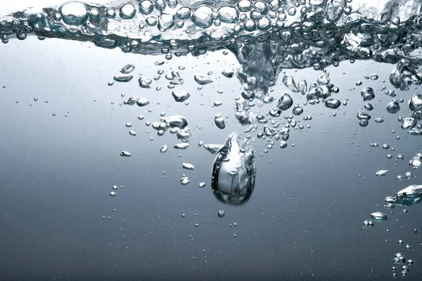 Vloeibaar Zilver Metaal Abstract Water Druppels Golven Rimpelingen — Stockfoto