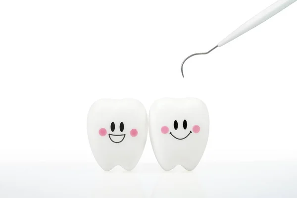 Teeth Smile Toy Emotion Dental Plaque Tool Clipping Path Dental — Stock Photo, Image