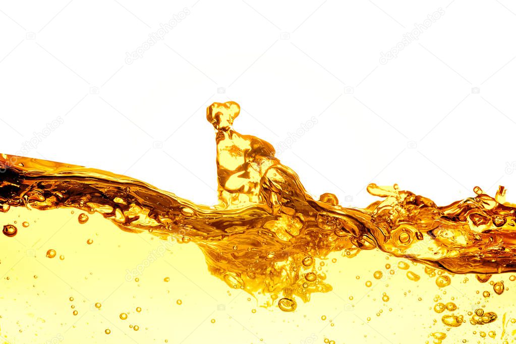 Liquid gold drop and ripple ,abstract background