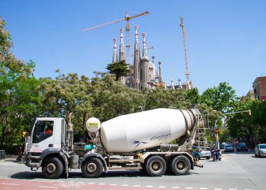 Sagrada Familia için Barselona, İspanya, inşaatı