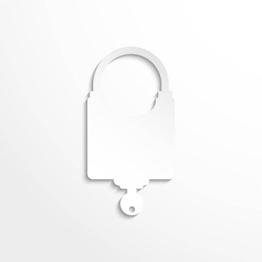 Asma kilit. Vektör simgesi.