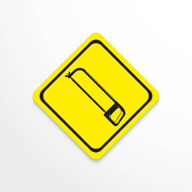 Metaller için demir testeresi. Vektör simgesi.