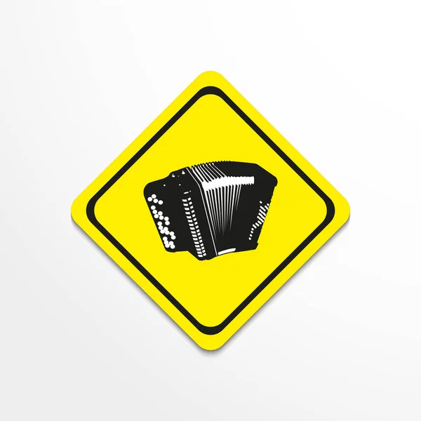 Accordeon. Vectorillustratie. — Stockvector