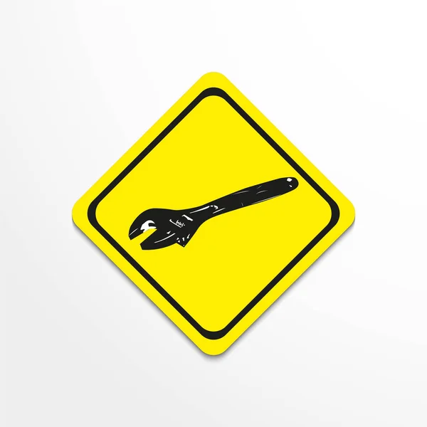 Adjustable wrench. Vector illustration. — Stock Vector