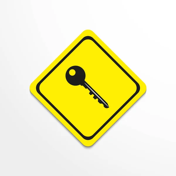 La chiave della serratura. Icona del vettore . — Vettoriale Stock