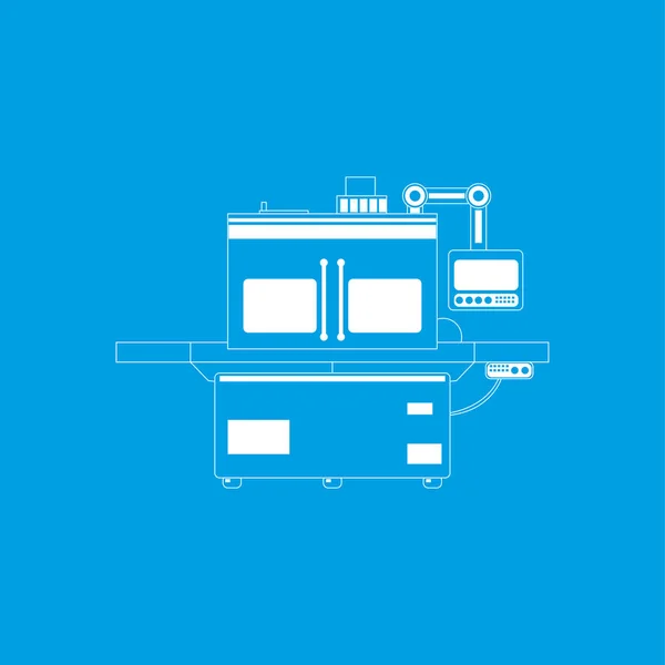 Industrieanlagen. Maschine. Vektorsymbol. — Stockvektor