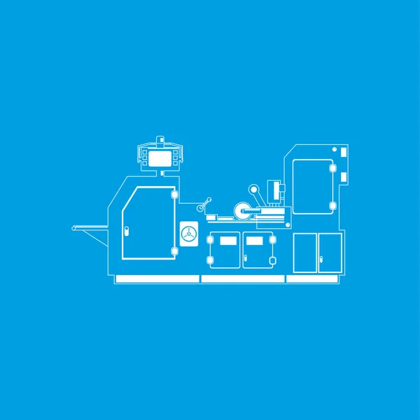 Equipo industrial. Máquina. Icono del vector . — Vector de stock