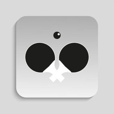 Masa Tenisi. Vektör simgesi.