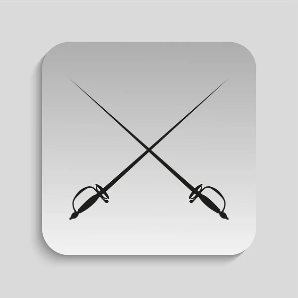 Fencing swords. Vector icon. — Stock Vector