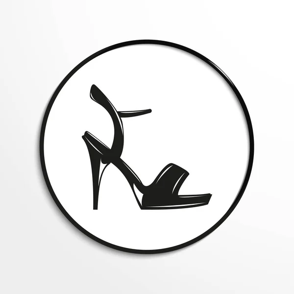 Zapatos de mujer. Icono del vector . — Vector de stock