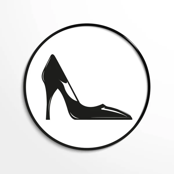 Zapatos de mujer. Icono del vector . — Vector de stock