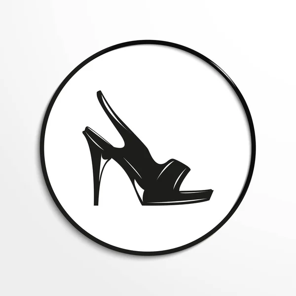 Zapatos de mujer. Icono del vector . — Vector de stock