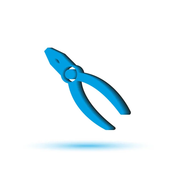 Construction pliers. Vector icon. — Stock Vector