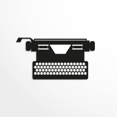 Eski daktilo. Vektör simgesi.
