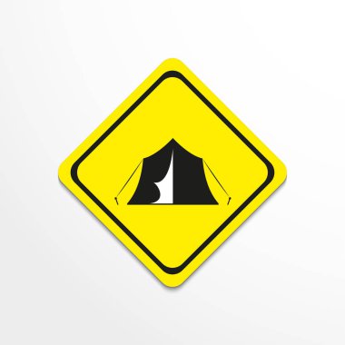 Kamp çadır. Sembolü. Vektör simgesi.